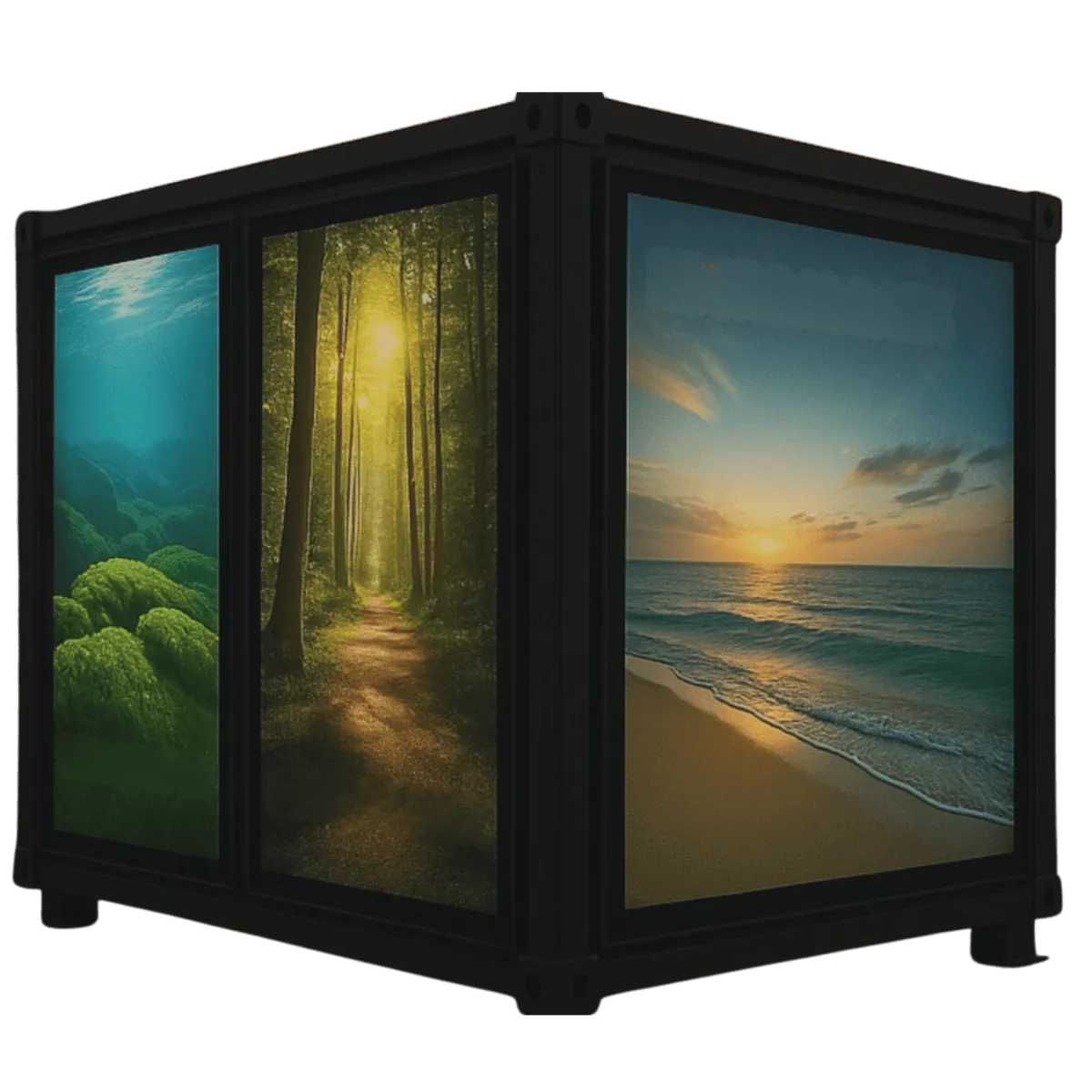 Foresta CTRX unit configured with advertising display panels
